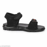Black synthetic EVA kids sandal with Velcro fastening, ideal for boys (sizes: 5-5.5yrs, 5.5-6yrs, etc.). XDOX Kids sandal for kids & girls